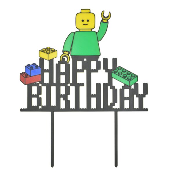 Topper klocki, lego, happy birthday